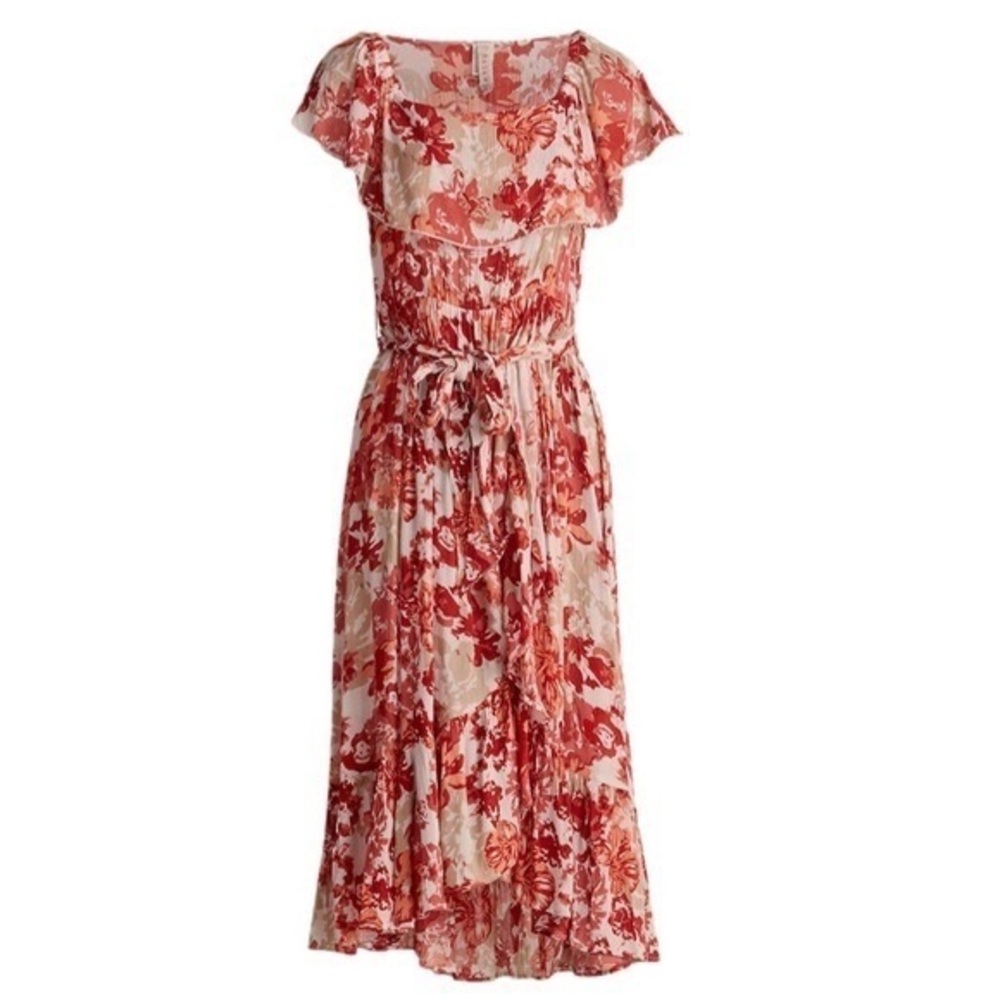 Anthropologie x Raga Late Bloom Ruffle Midi Dress, Size S NWT